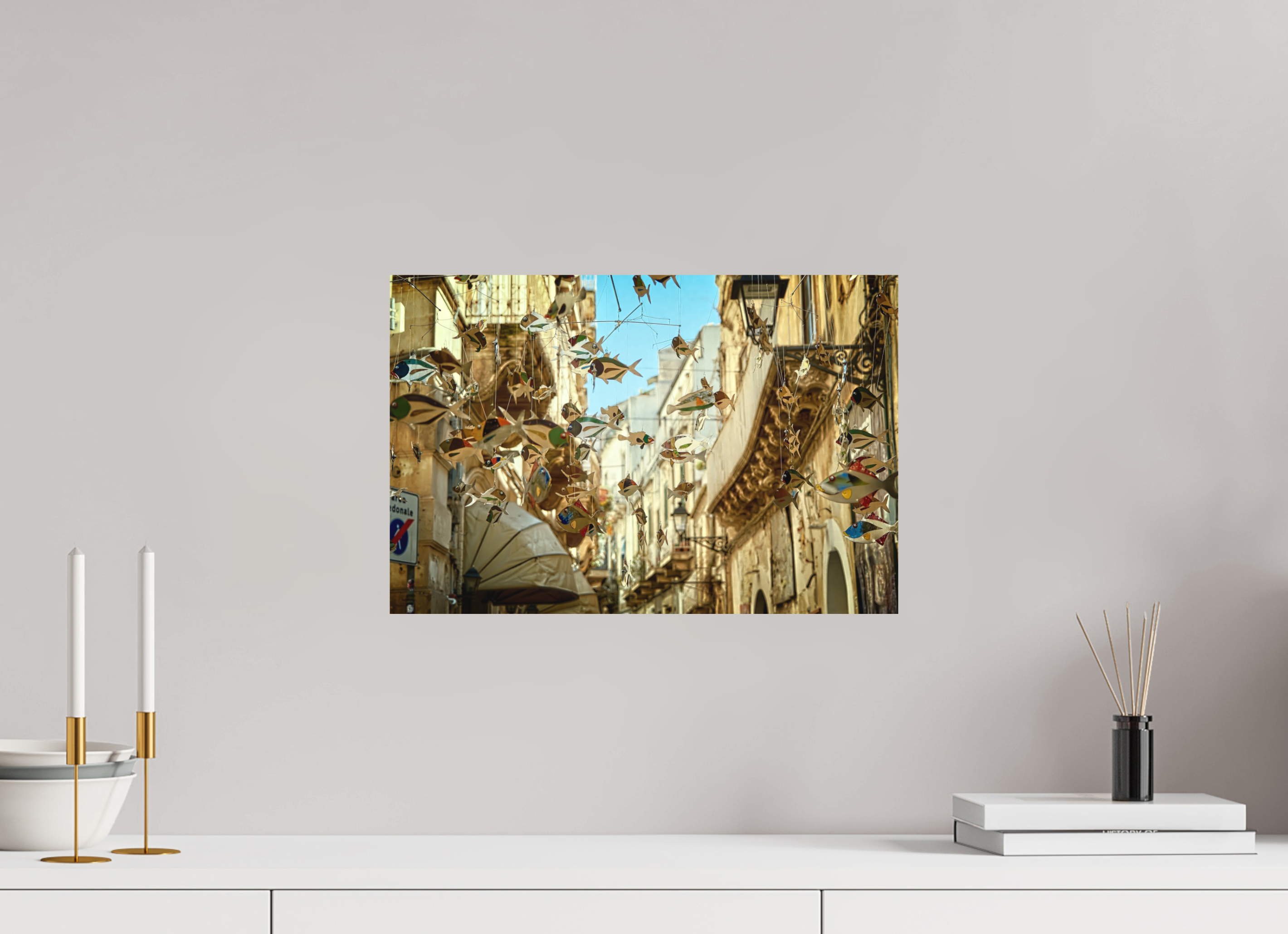 45 x 30 cm, Museum Giclée Print Street of Fish