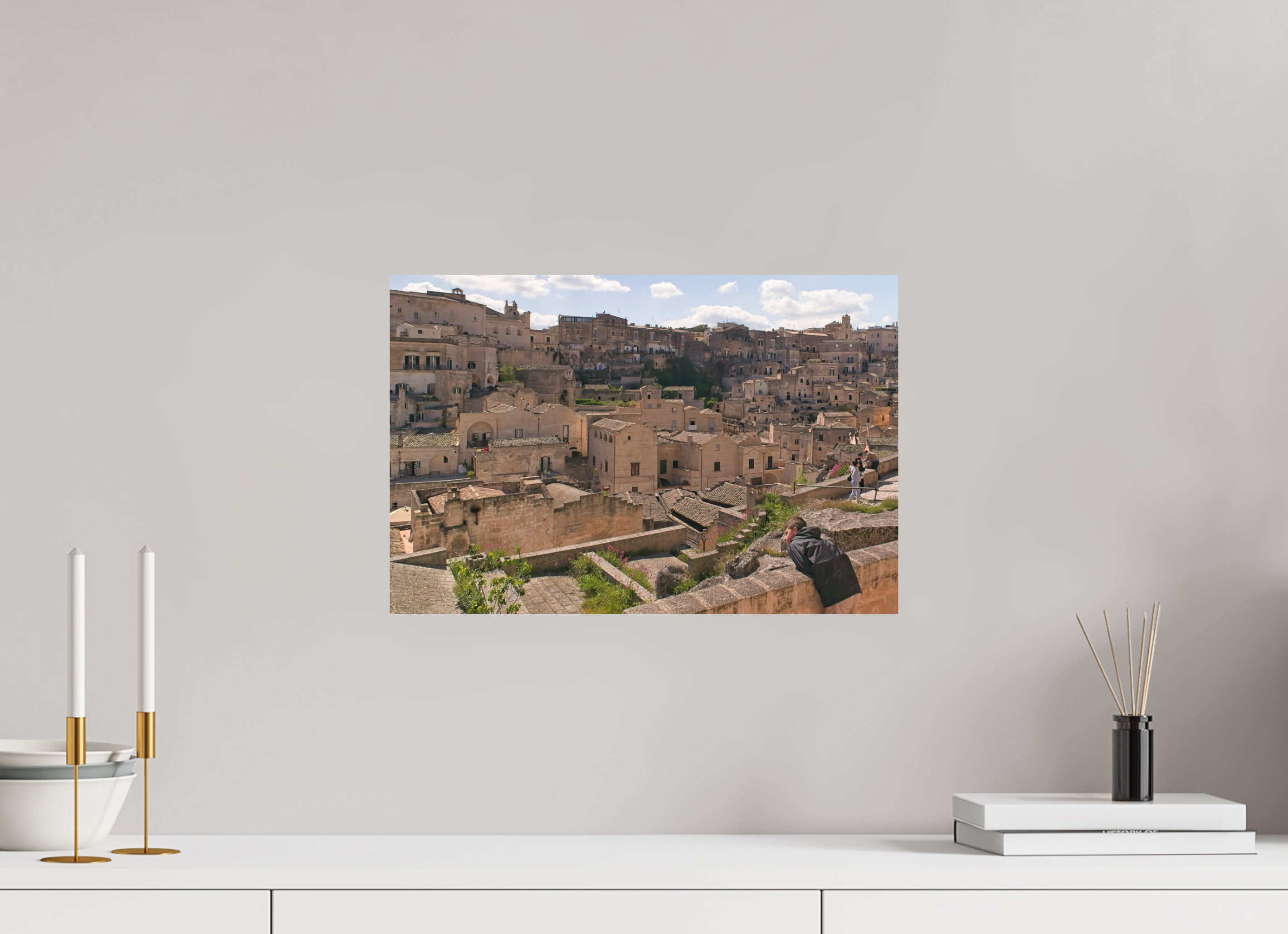 45 x 30 cm, Museum Giclée Print Looking Across Matera