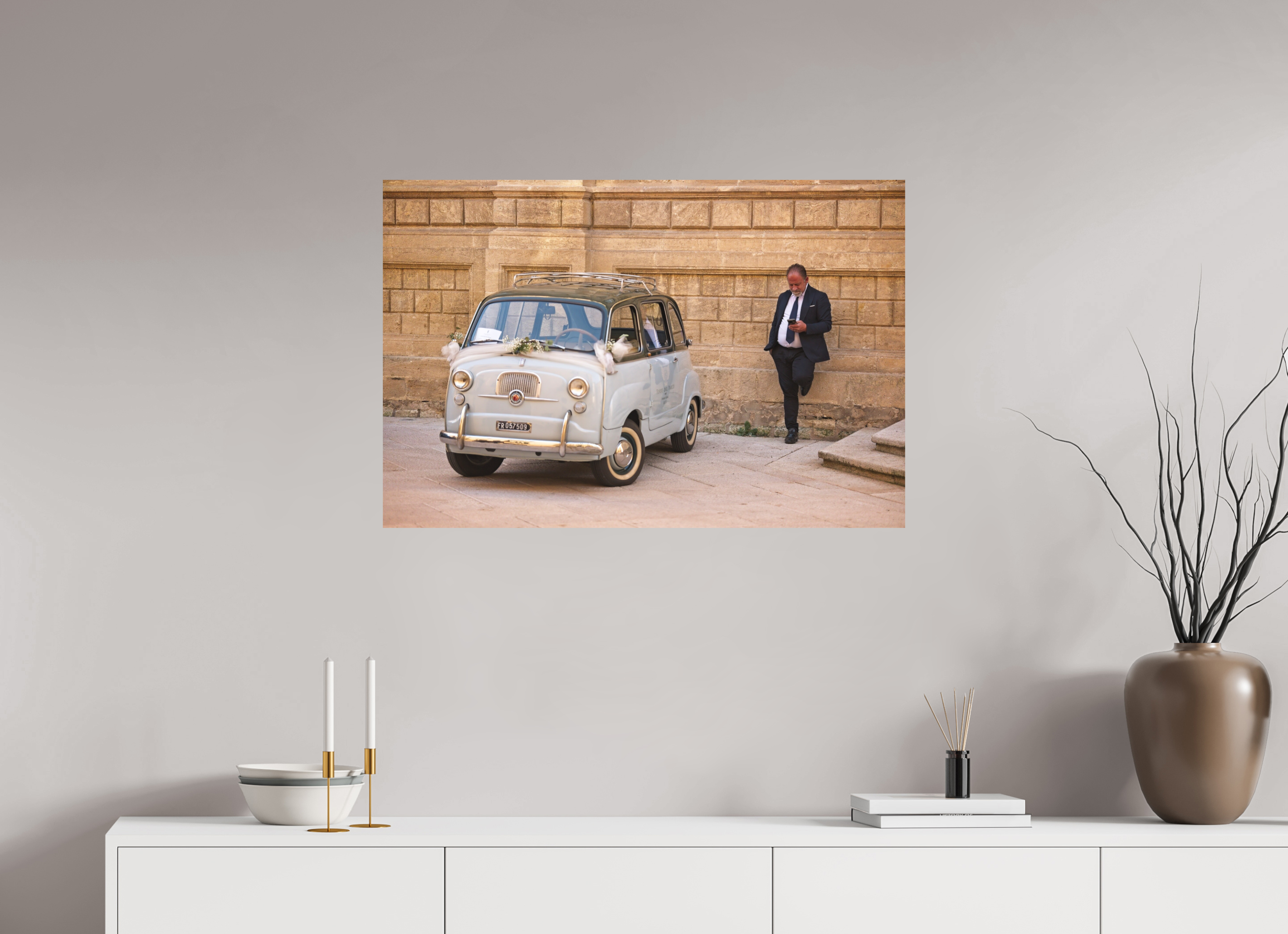 90 x 60 cm, Museum Giclée Print Waiting at Santa Croce