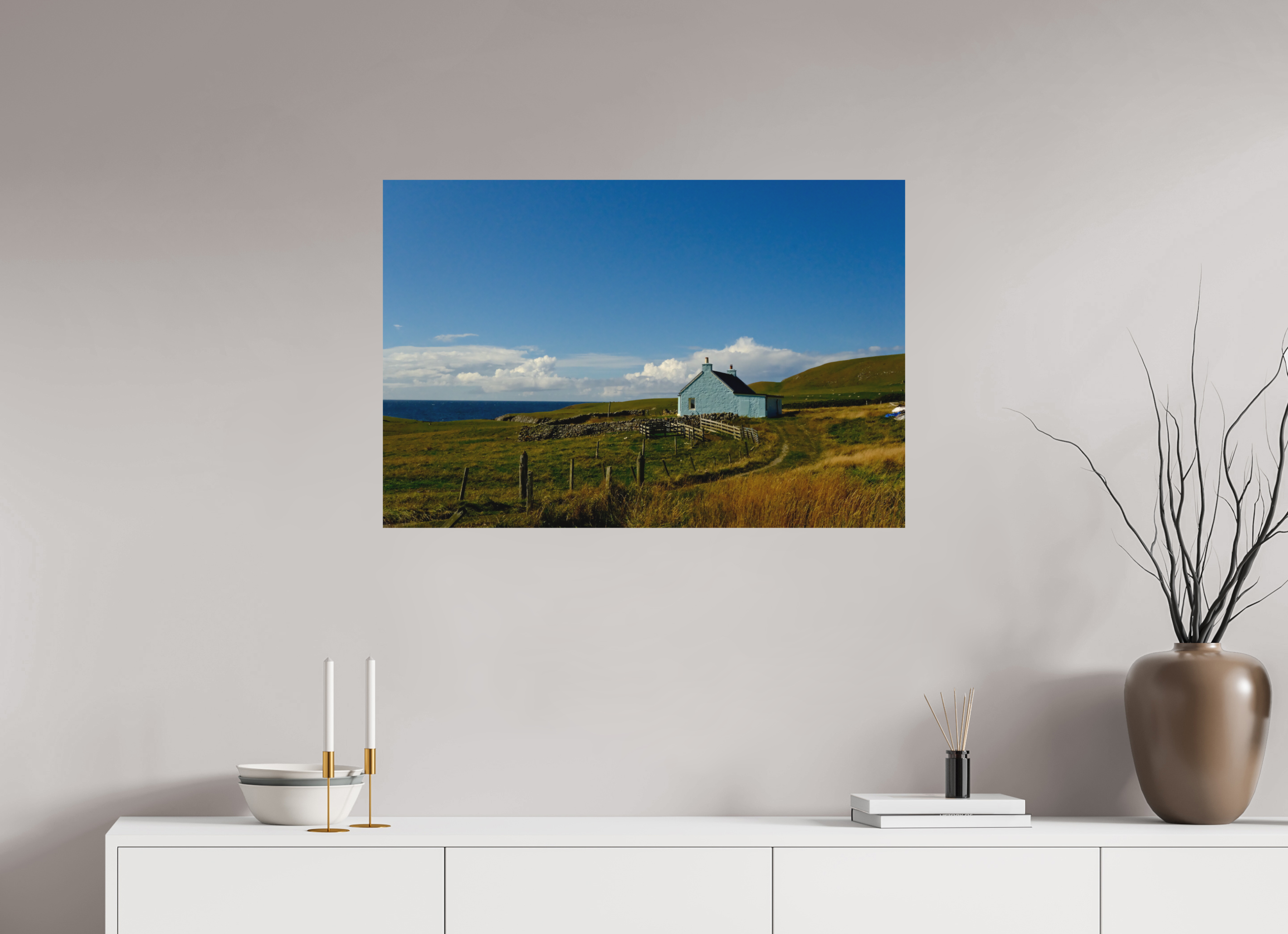 90 x 60 cm, Museum Giclée Print Fair Isle Croft