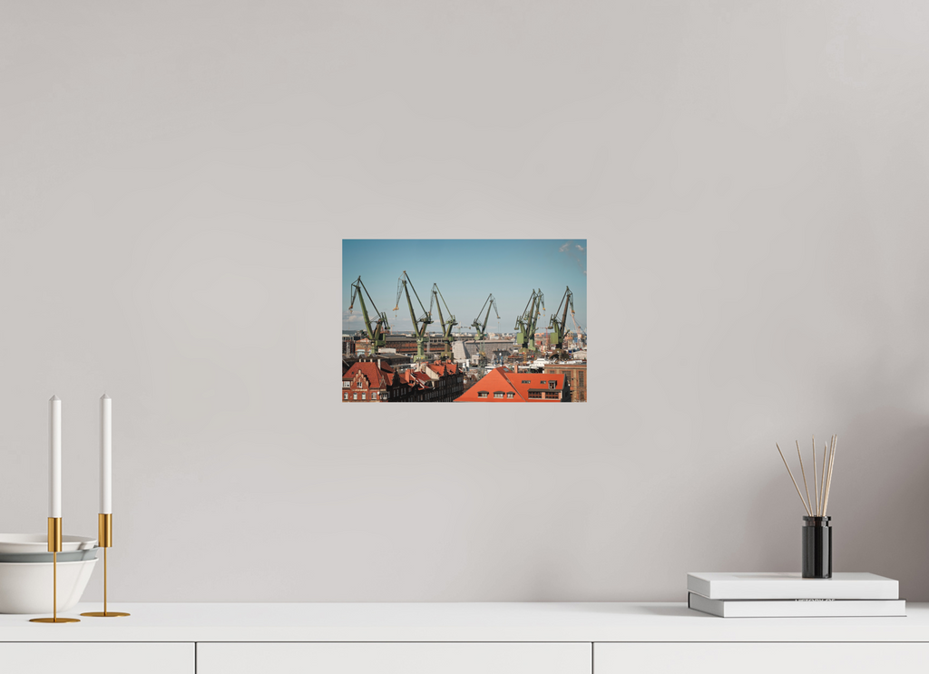 30 x 20 cm, Museum Giclée Print Gdańsk Cranes