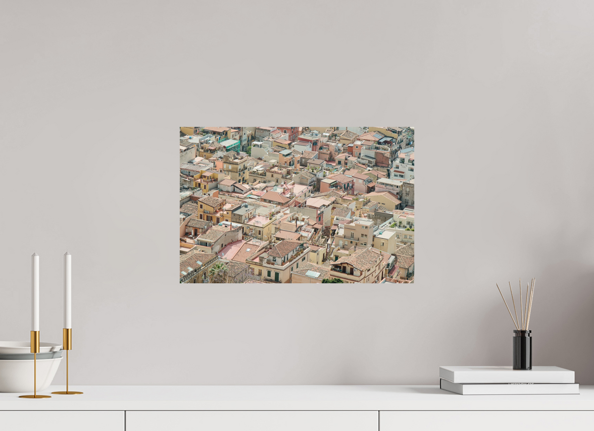 45 x 30 cm, Museum Giclée Print Taormina Rooftops