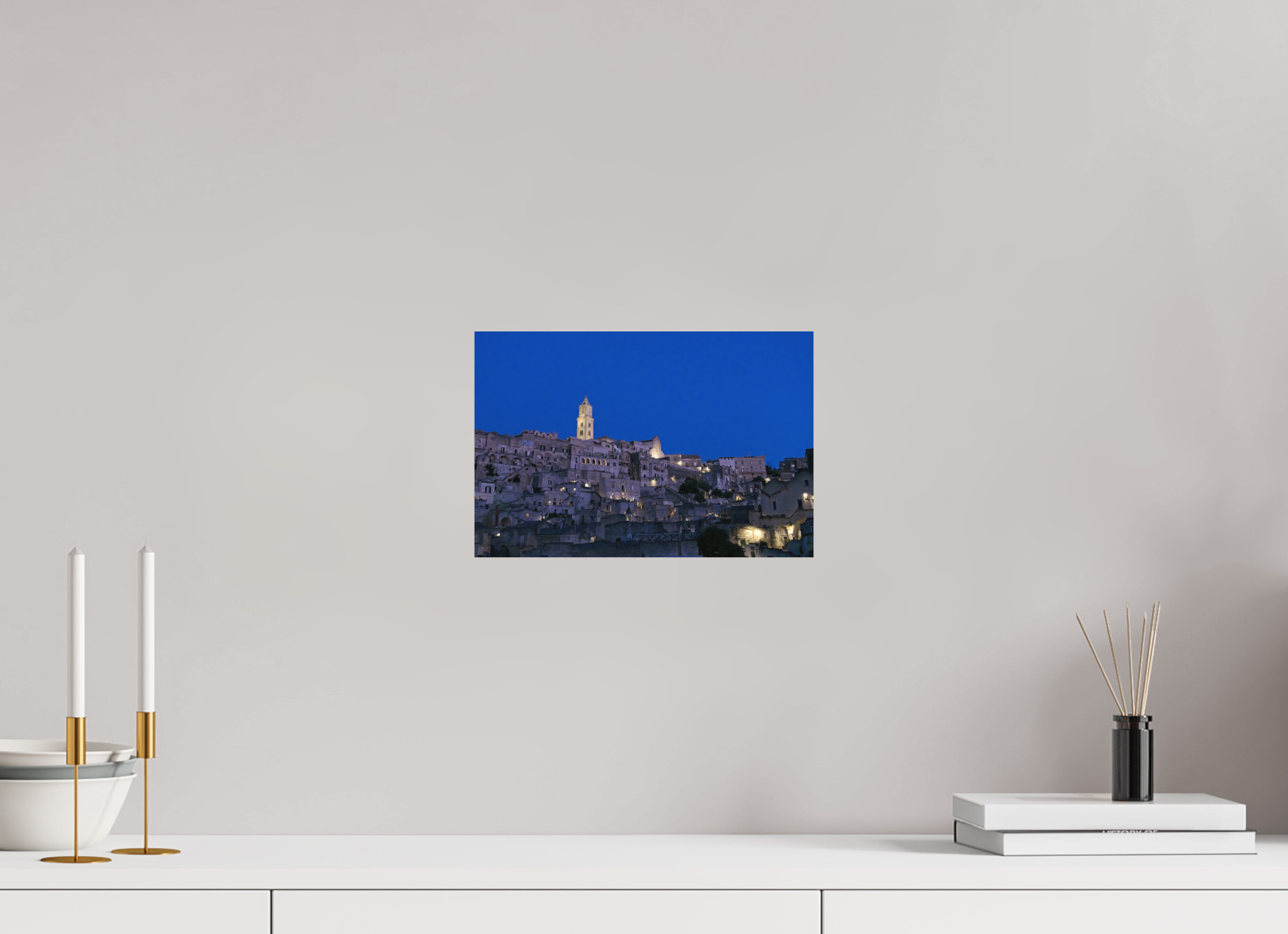 30 x 20 cm, Museum Giclée Print Blue Hour, Matera