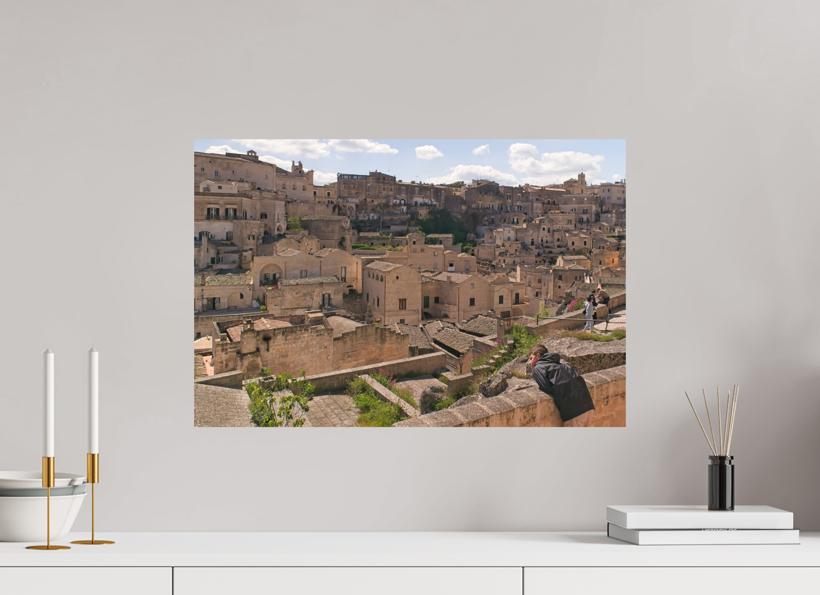 60 x 40 cm, Museum Giclée Print Looking Across Matera