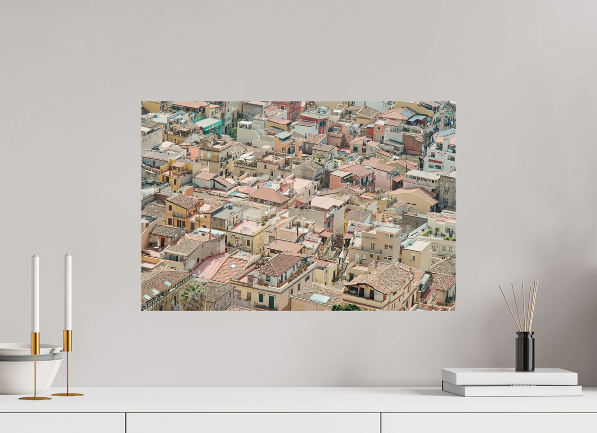 60 x 40 cm, Museum Giclée Print Taormina Rooftops