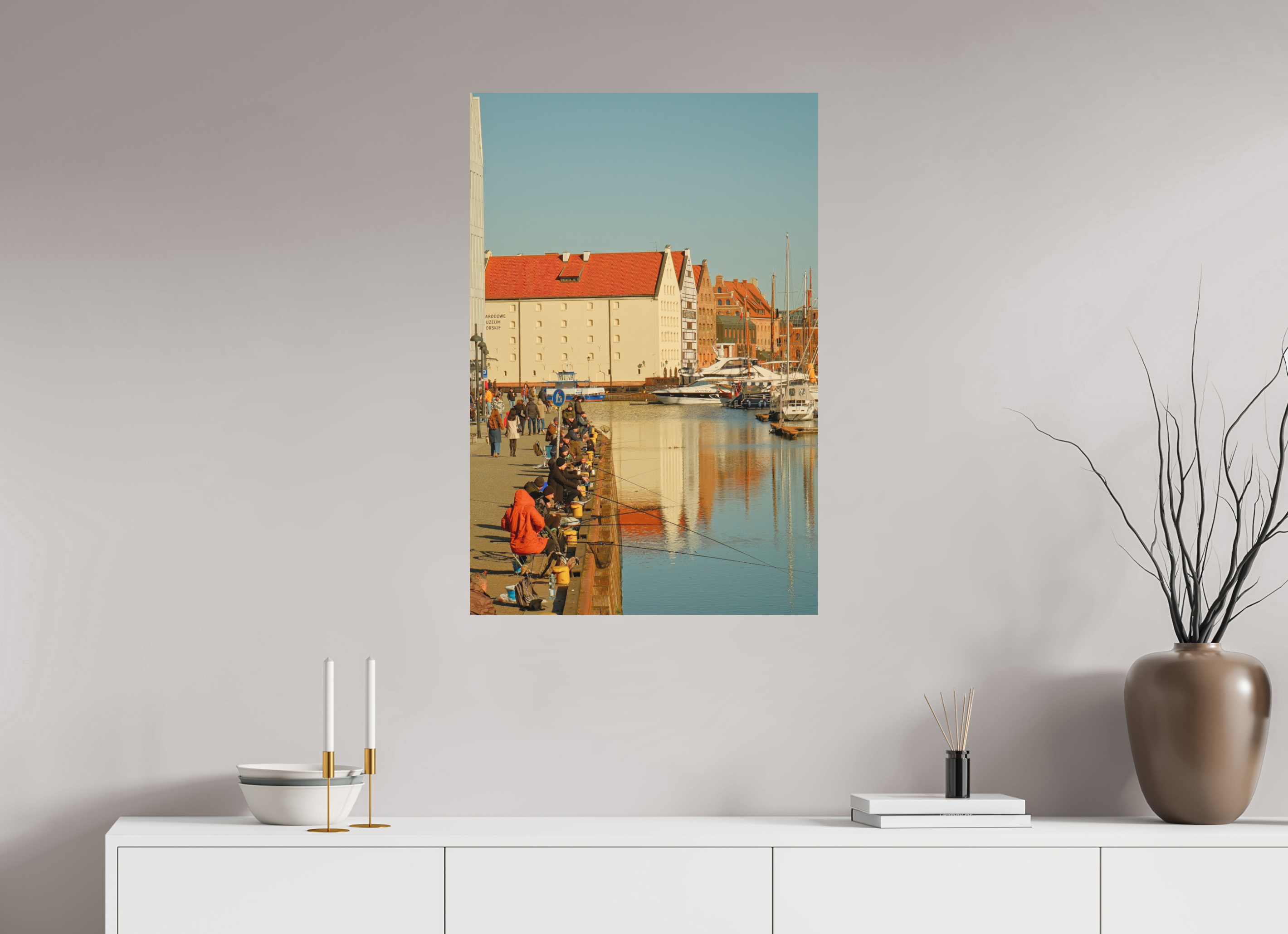 60 x 90 cm, Museum Giclée Print Gdańsk Fishermen